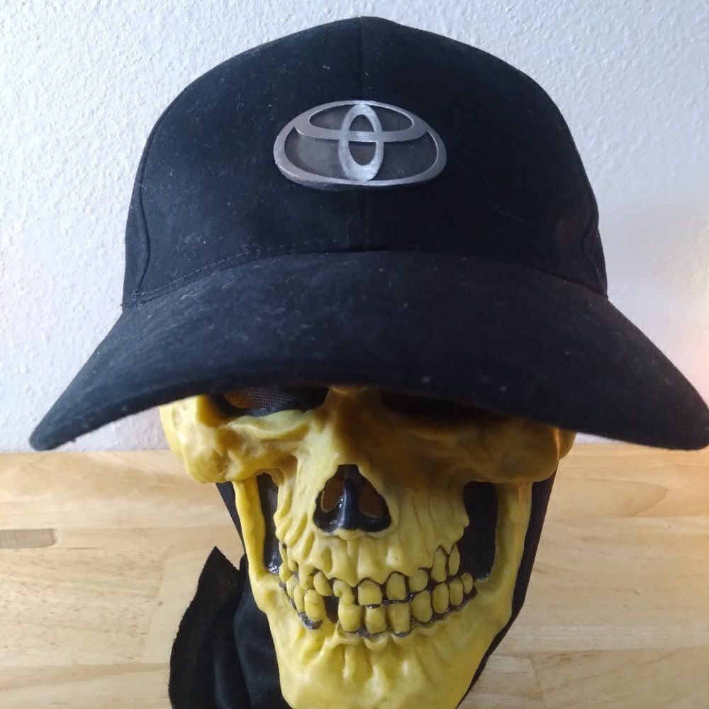 RARE Vintage 90s Toyota Pewter Logo Strap Back Hat